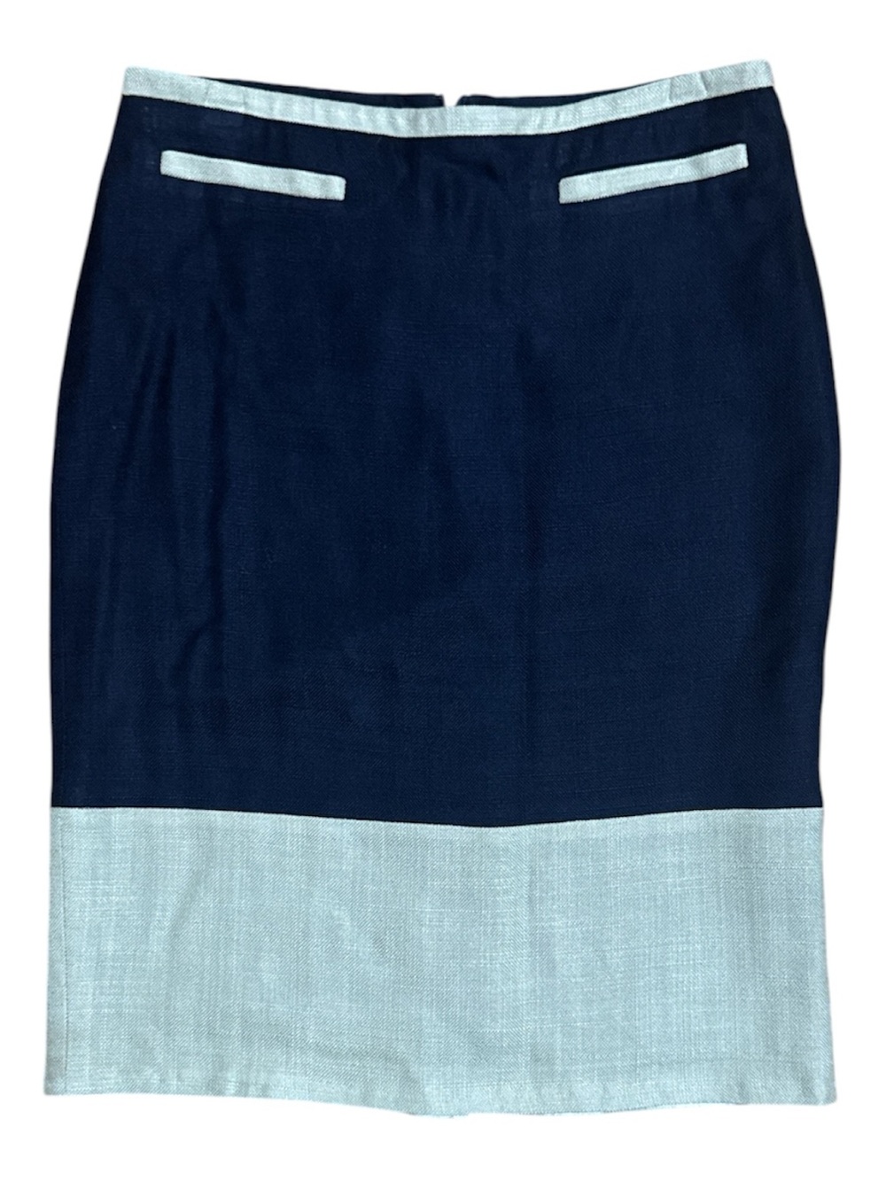 Boden Navy and Tan Career Business Skirt